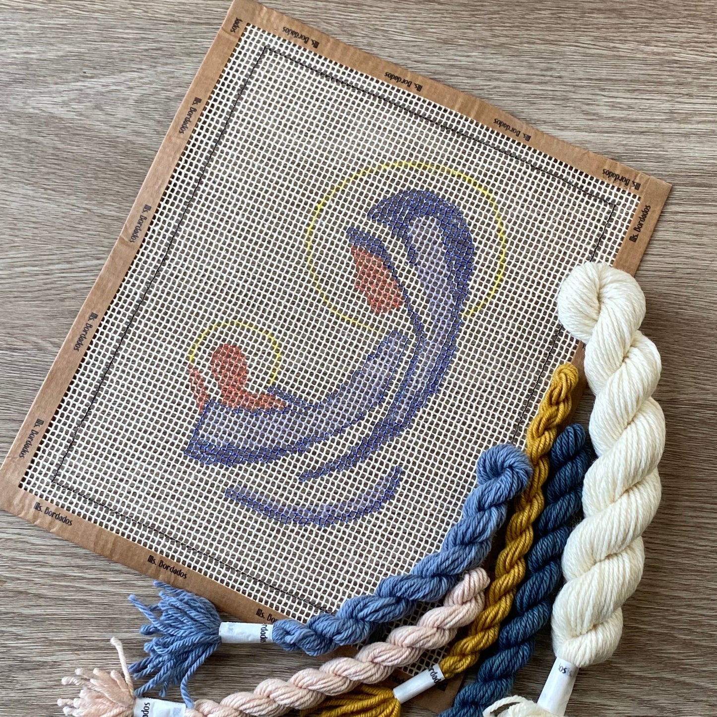 Kit de bordado en petit point - María y Jesús