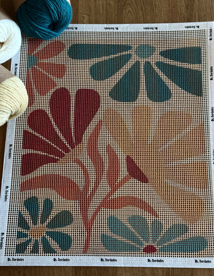 Kit de bordado sobre cañamazo | Bangalow - Ms. Bordados