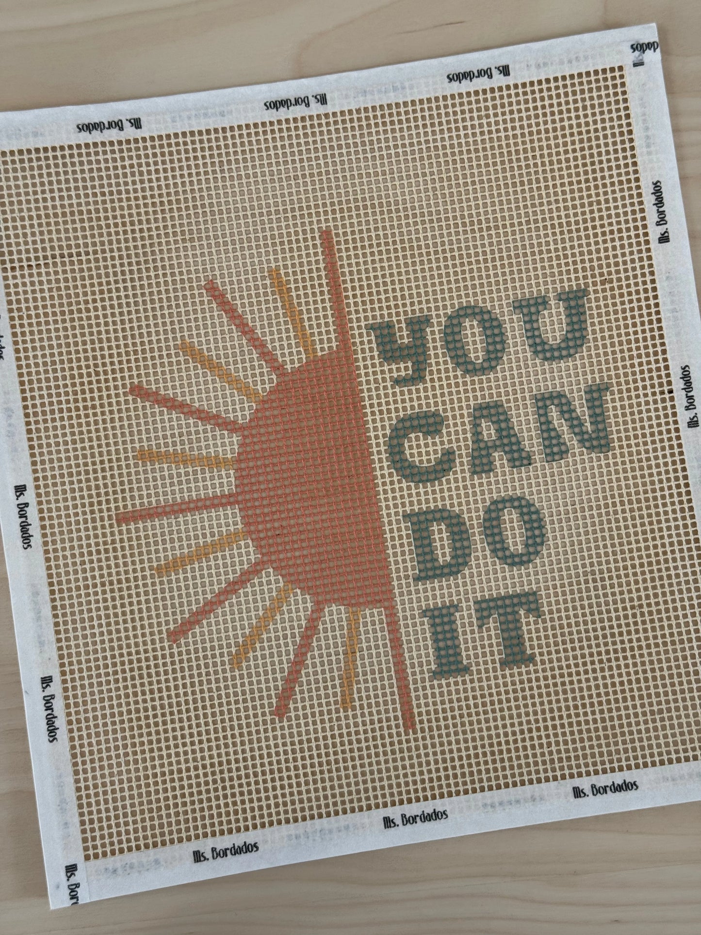Kit de bordado sobre cañamazo | You can do it! - Ms. Bordados