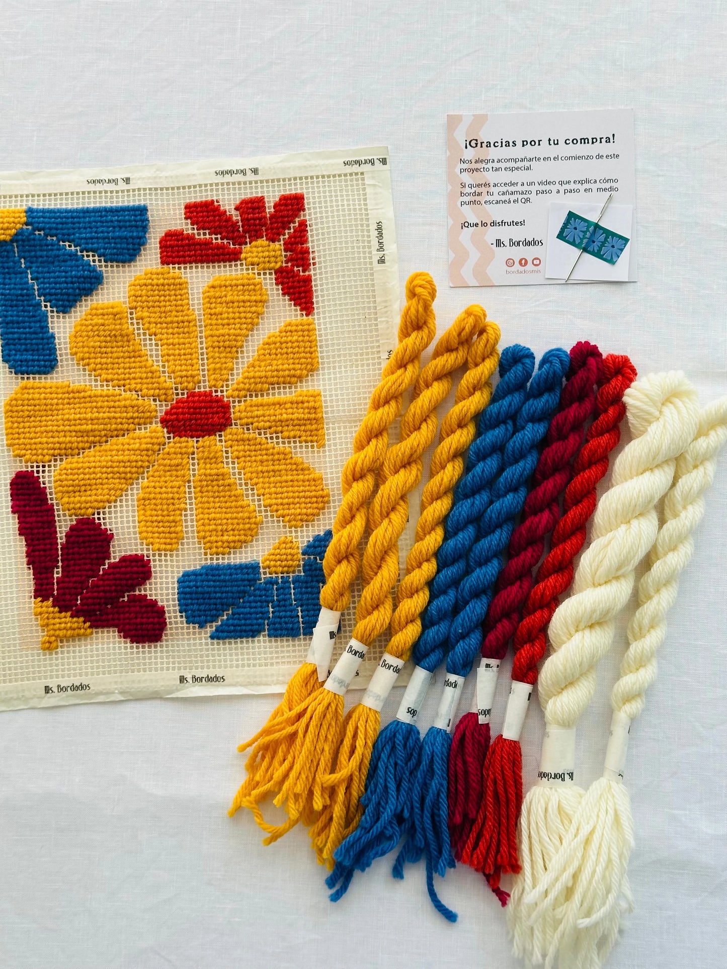 Kit de bordado sobre cañamazo | Byron - Ms. Bordados