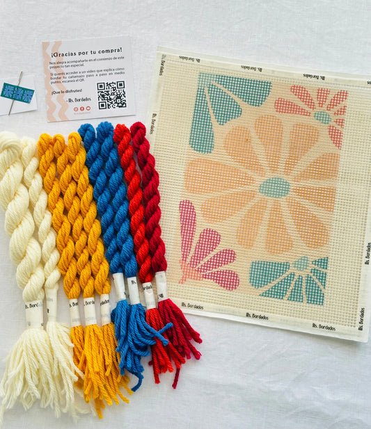 Kit de bordado sobre cañamazo | Byron - Ms. Bordados