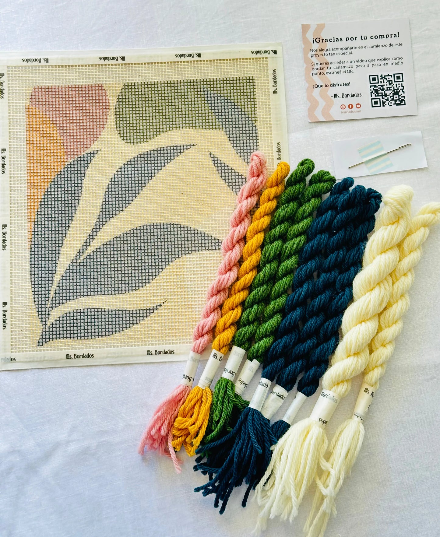 Kit de bordado sobre cañamazo | Niza - Ms. Bordados