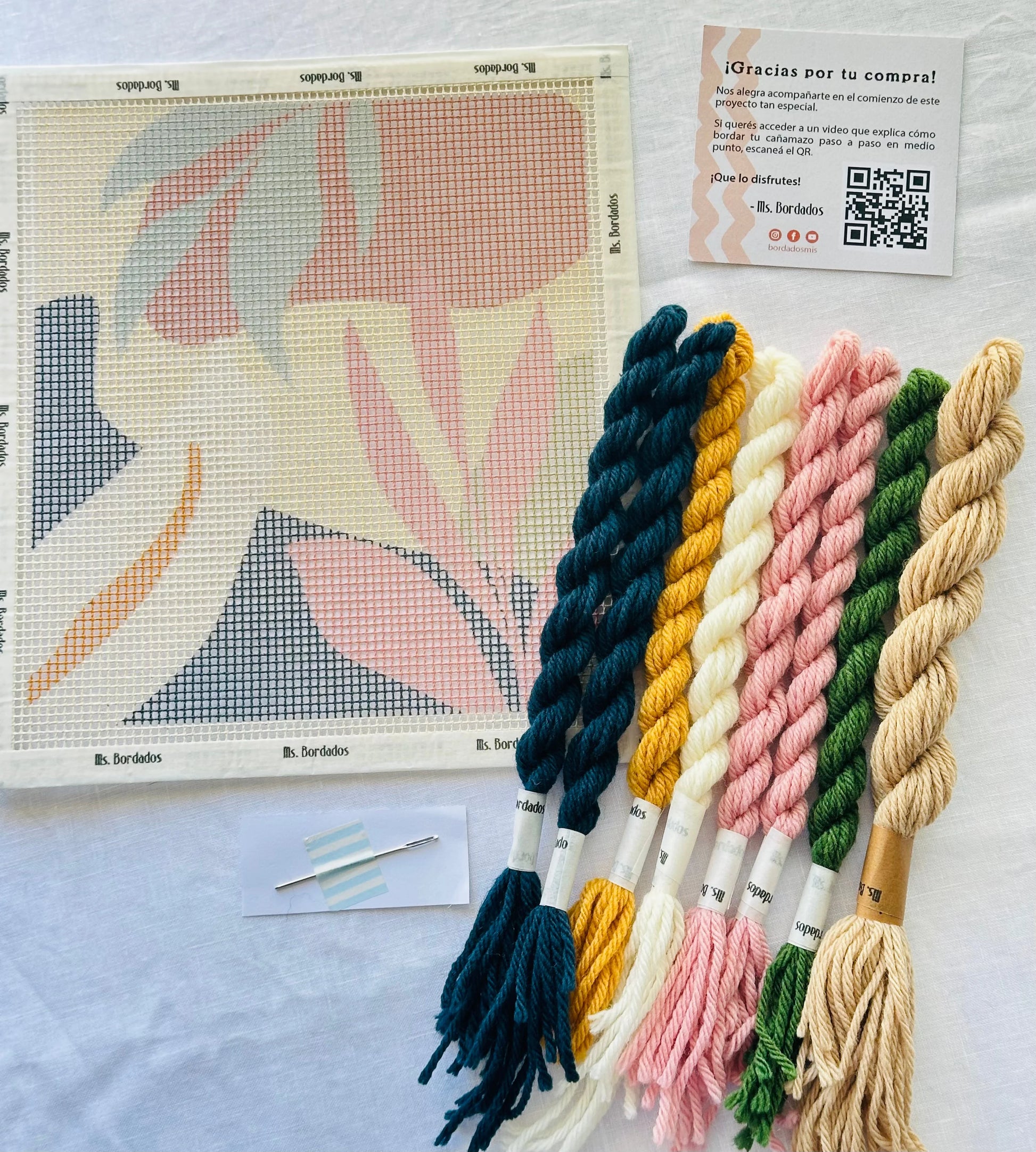 Kit de bordado sobre cañamazo | Marsella - Ms. Bordados