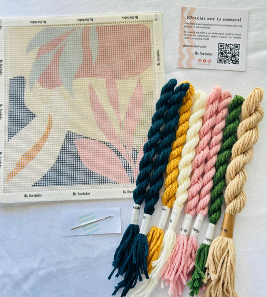 Kit de bordado sobre cañamazo | Marsella - Ms. Bordados