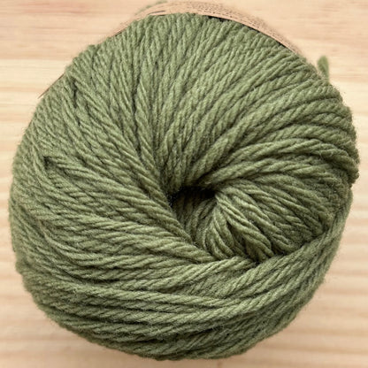 Ovillo de Lana 100% Española - Verde seco - detalle