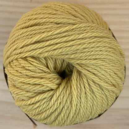 Ovillo de Lana 100% Española - Mostaza - detalle