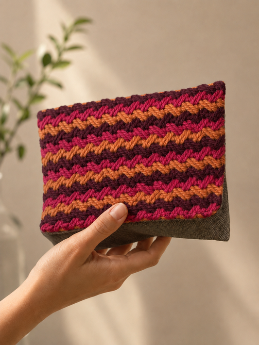 Canvas embroidery kit - Diagonal Granada Bag