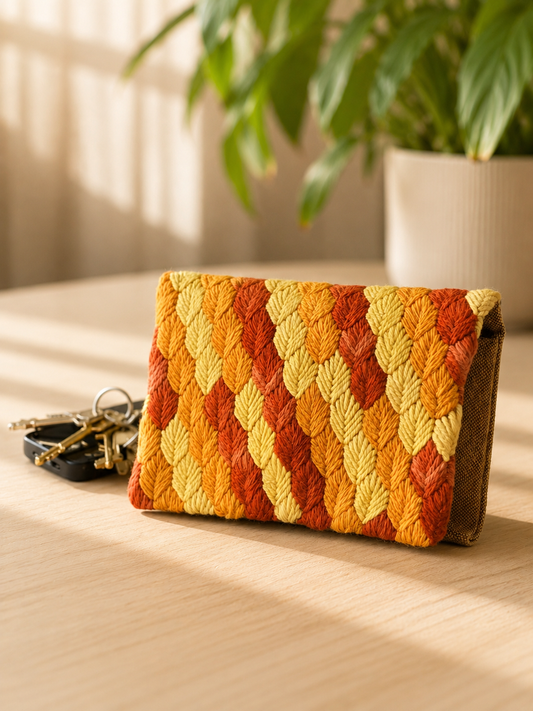 Canvas embroidery kit - Leaves Fuego Sunglasses Case