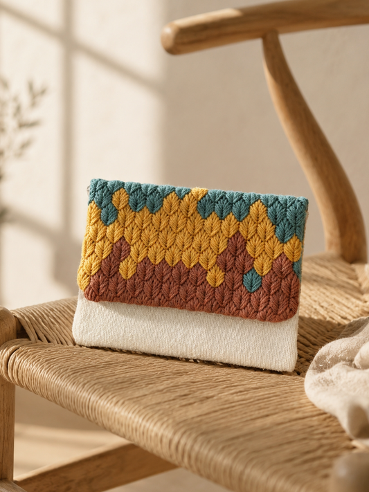 Canvas embroidery kit - Leaves Otoño Bag