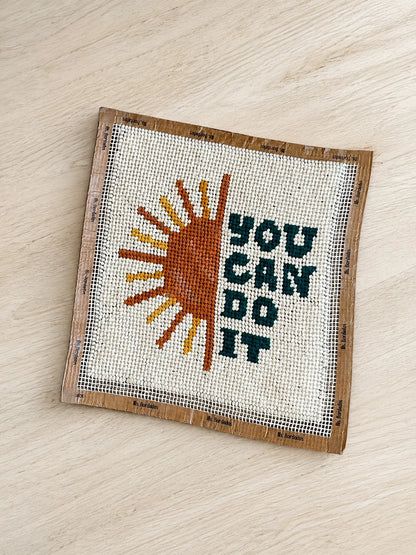 Bordado You can do it terminado en cañamazo - Ms. Bordados