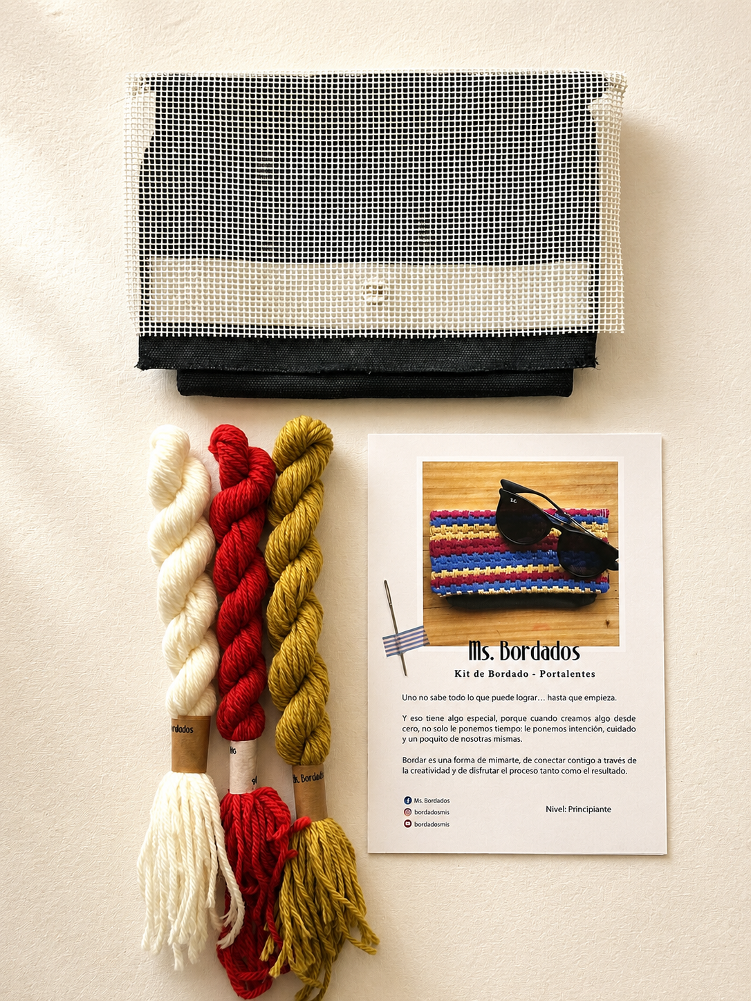 Canvas embroidery kit - Barcelona Sunny Bag
