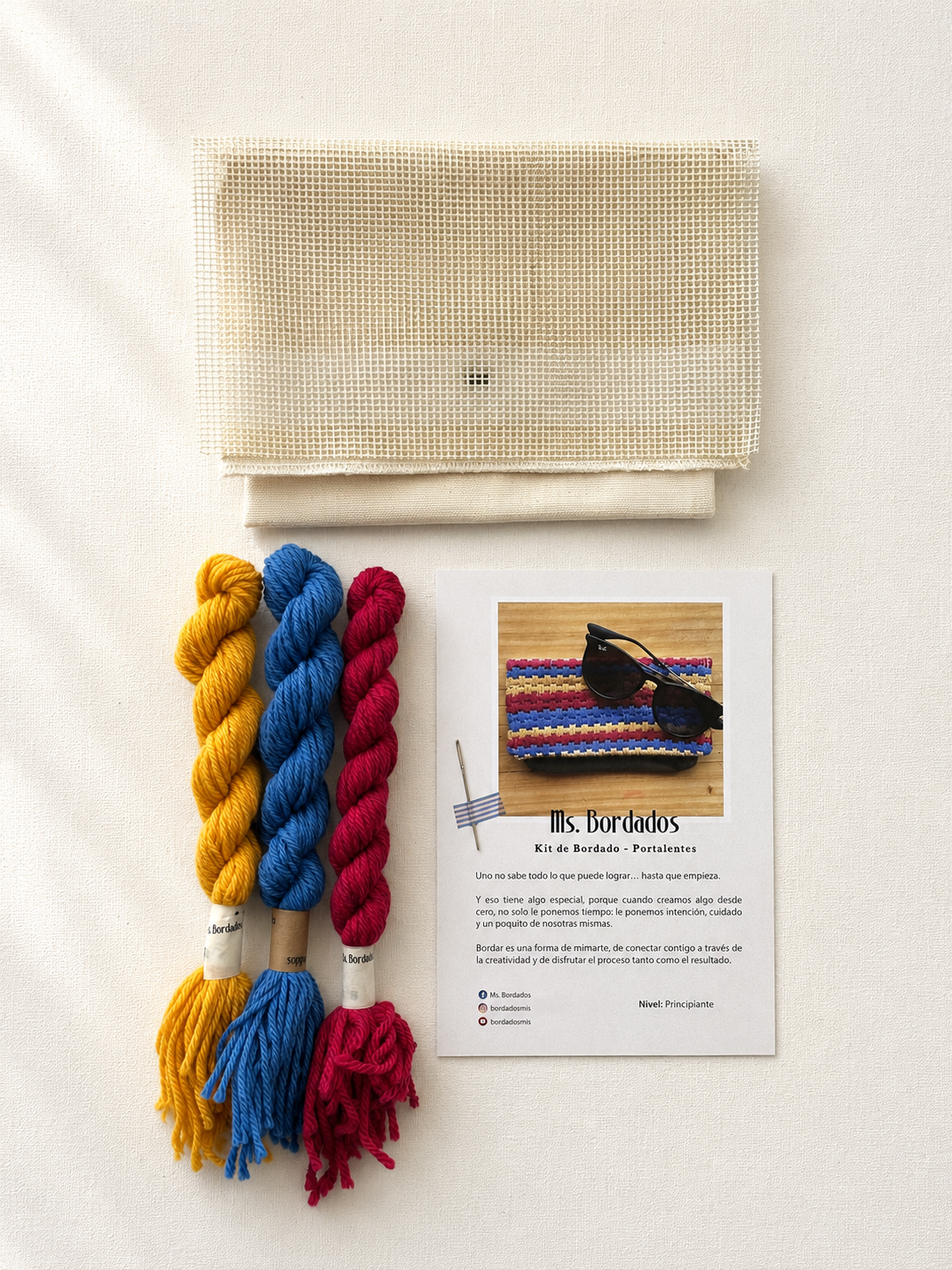 Canvas embroidery kit - Barcelona Verano Bag