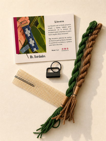 Kit de bordado - Llavero Cruces Forest
