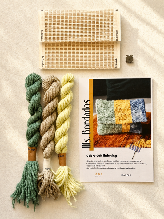 Canvas embroidery kit - Albi Sen Envelope Pouch