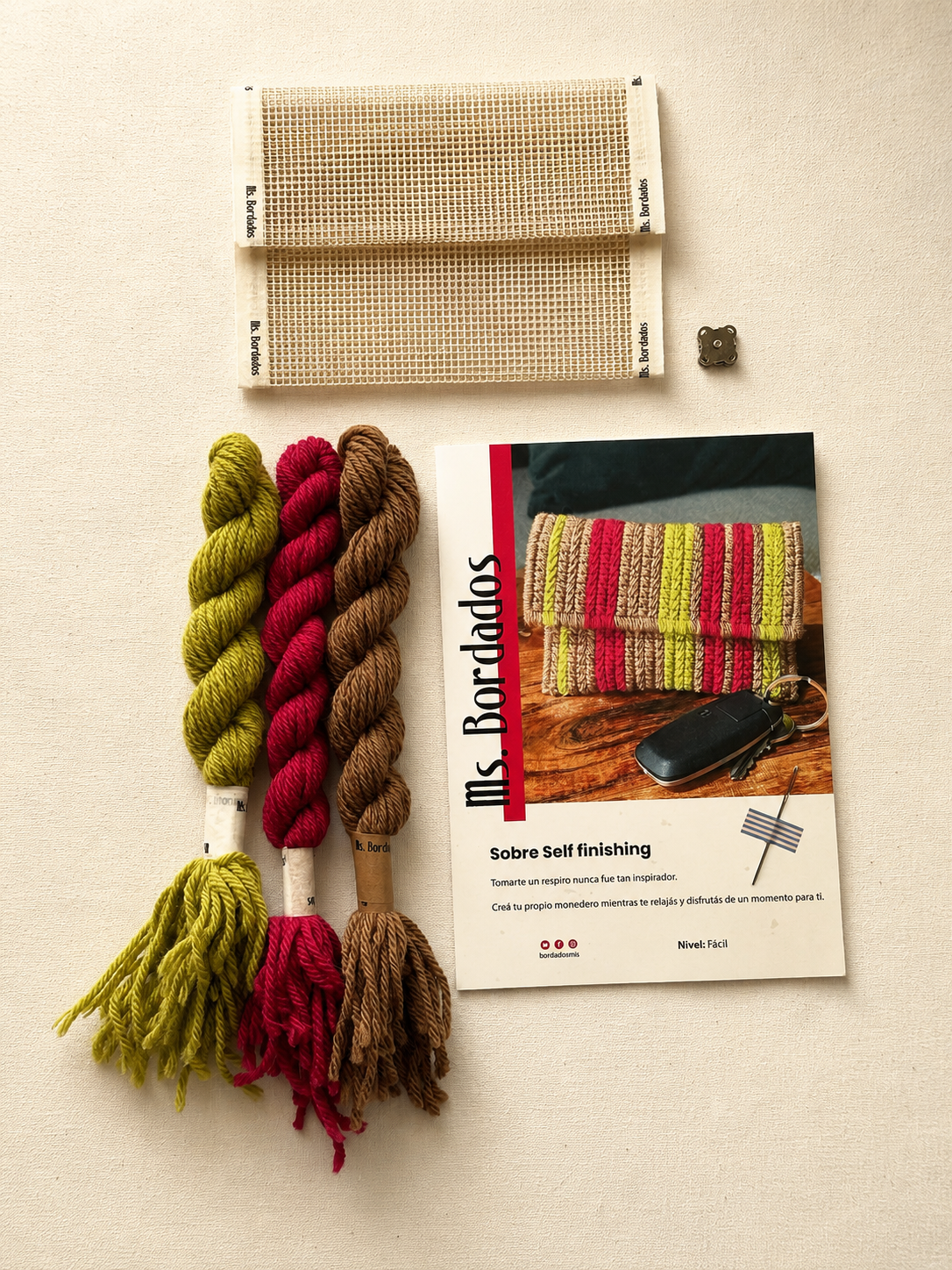 Canvas embroidery kit - Cartago Envelope Pouch