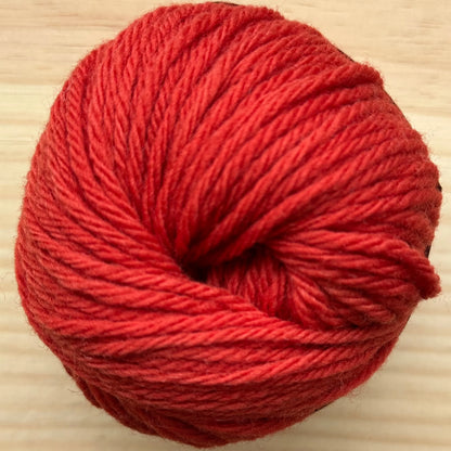 Ovillo de Lana 100% Española - Rojo ladrillo - detalle