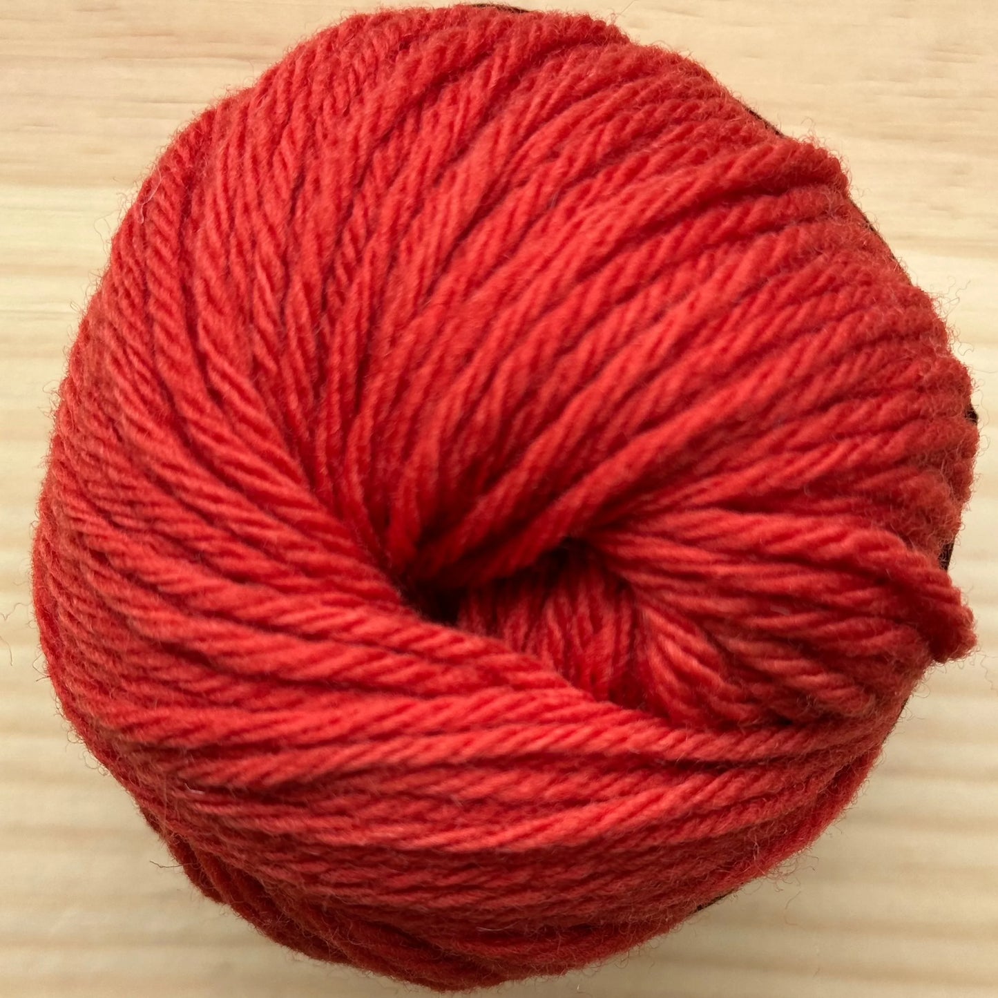 Ovillo de Lana 100% Española - Rojo ladrillo