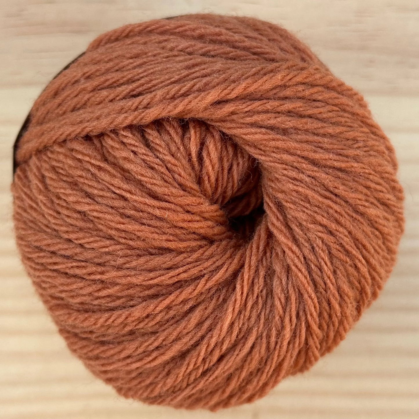 Ovillo de Lana 100% Española - Cobre - detalle