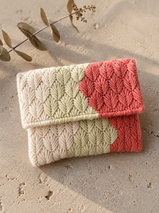 Canvas embroidery kit - Cozia Envelope Pouch